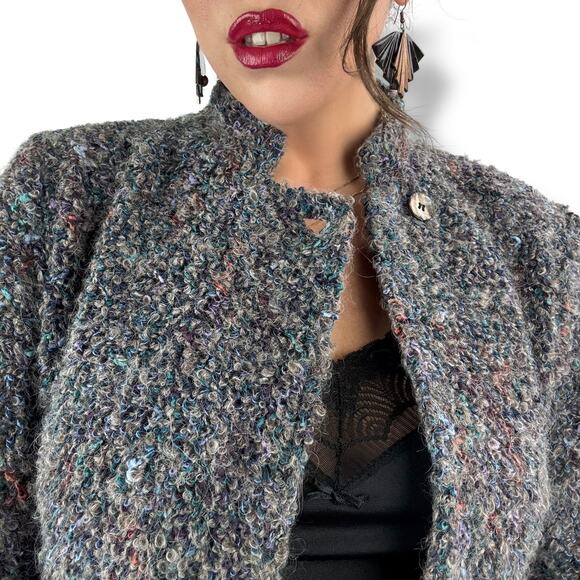 90's IT'S MAGIC by TONI GARMENT mohair single button cardigan - Picture 6 of 17